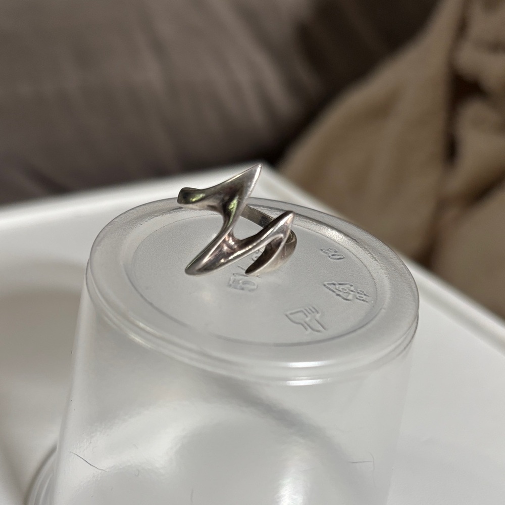 Silver Abstract Ring - image 1